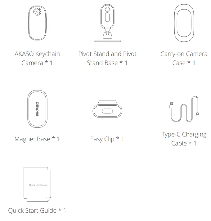 AKASO 4K30FPS Keychain Camera -