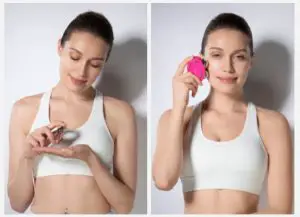 FOREO Bear Smart Microcurrent Facial Toning - Lightly press