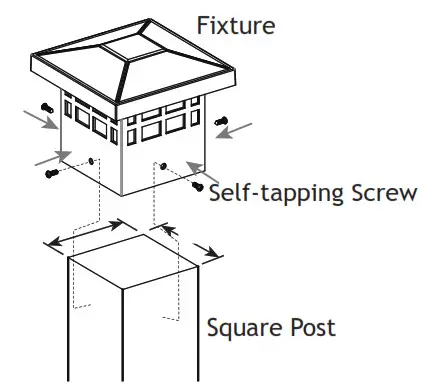 AMP Lighting ASPL-3029-B-BZ Low Voltage - Fixture to Post