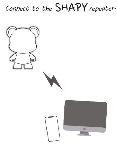 VRONTO TECH VT-P100 Shapy 1200M Wireless Extender Instruction Manual - Connect to the Shapy repeater