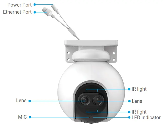 EZVIZ 894886 Dual Lens Outdoor Pan and Tilt WiFi Camera - Basics