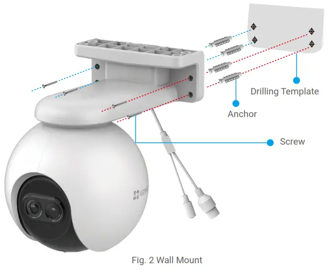 EZVIZ 894886 Dual-Lens Outdoor Pan and Tilt WiFi Camera - Installation Procedure 2