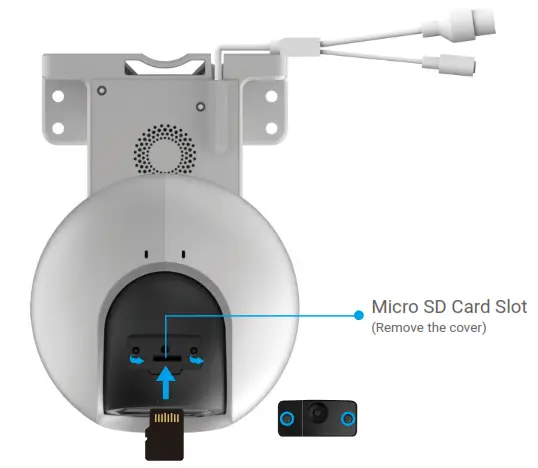EZVIZ 894886 Dual-Lens Outdoor Pan and Tilt WiFi Camera - Micro SD Card Installation 1