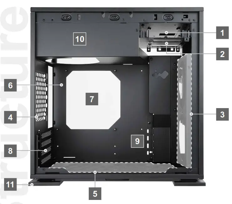 InWin 301C Tempered Glass Mini Tower Desktop Chassis - Case Structure 3