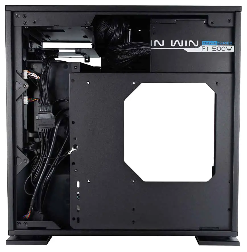 InWin 301C Tempered Glass Mini Tower Desktop Chassis - Hiding Cable Lines 9