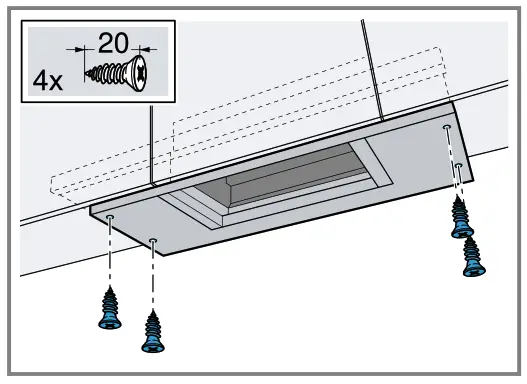BLAUPUNKT 5DA36453 Flat Hood - right to screw