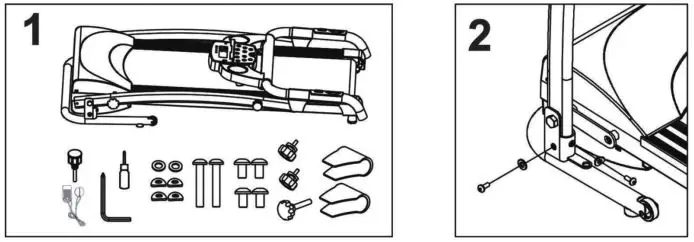 COSTWAY Motorized Treadmill - Assemble Instruction 1