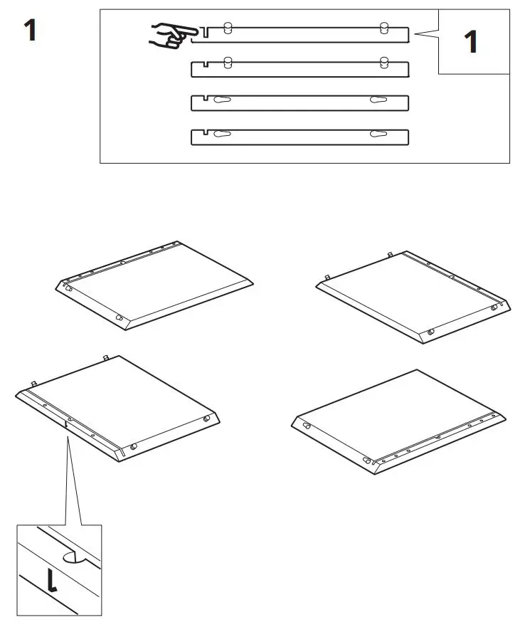 IKEA 604.741.28 EKET Cabinet Instruction Manual - Installation 1