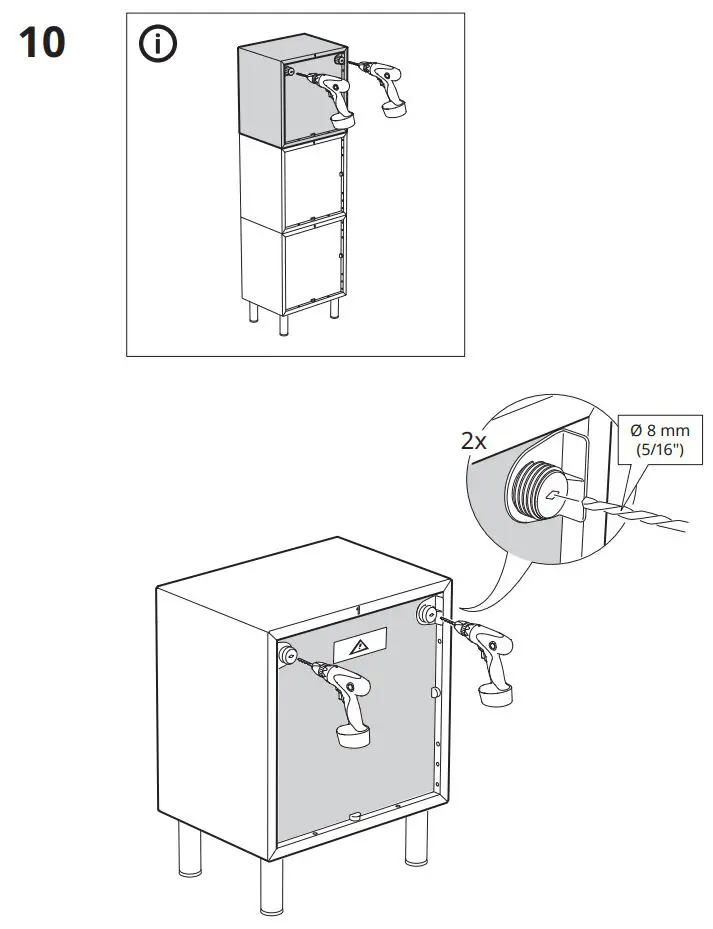IKEA 604.741.28 EKET Cabinet Instruction Manual - Installation 10