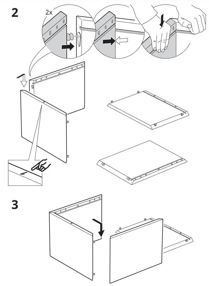 IKEA 604.741.28 EKET Cabinet Instruction Manual - Installation 2,3