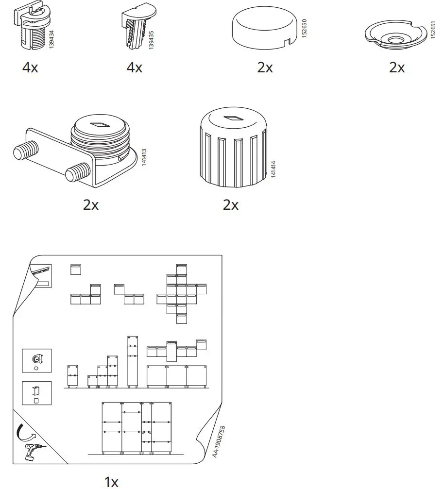 IKEA 604.741.28 EKET Cabinet Instruction Manual - Screw