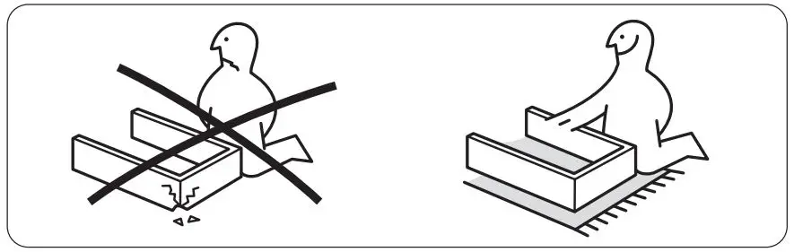 IKEA 604.741.28 EKET Cabinet Instruction Manual - set properly and assembled