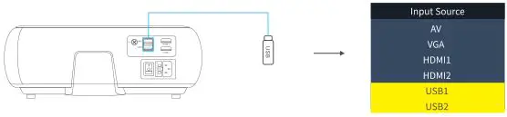 VANKYO Performance V610 Projector - Input Source menu