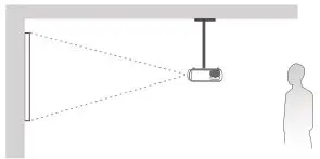VANKYO Performance V610 Projector - Projector Installation Options-Front Ceiling
