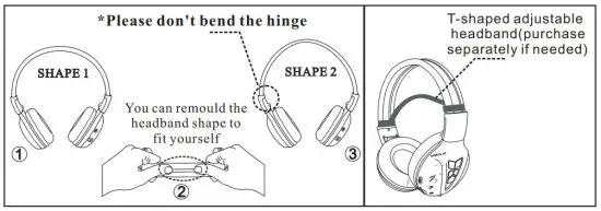 SIMOLIO JH 711 Bluetooth Stereo Headphone - ADJUSTMENT