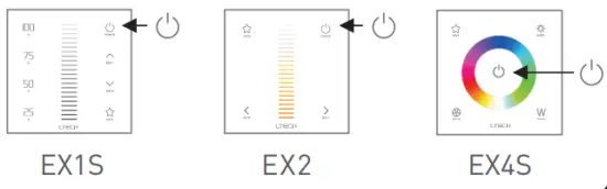 Match code between touch panel & remote