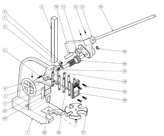 DAKE-3A-Ratchet-Lever-Arbor-Press-fig-3