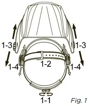 PRO POINT 8974230 Trooper Auto-Darkening Welding Helmet - ADJUSTING THE FIT