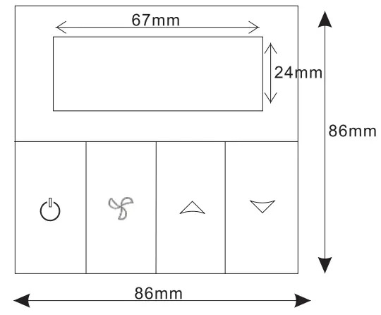 BEOK TGP51WIFI-AC Fan Coil Thermostat Instruction Manual - Dimension