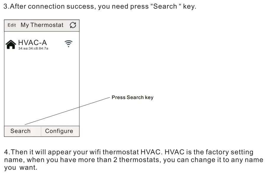 BEOK TGP51WIFI-AC Fan Coil Thermostat Instruction Manual - Phone Part setting