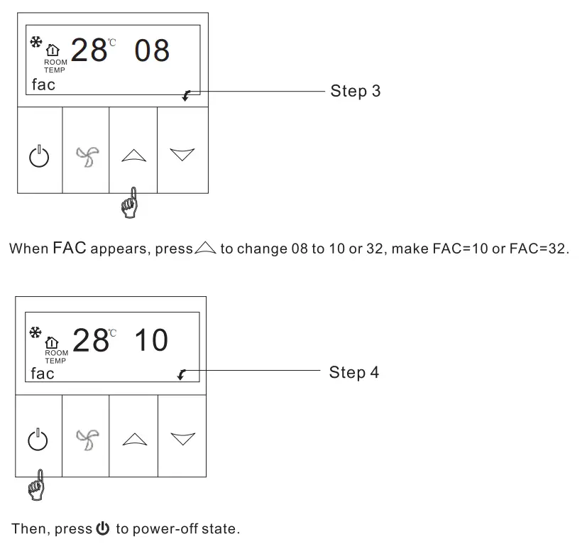BEOK TGP51WIFI-AC Fan Coil Thermostat Instruction Manual - Thermostat Part Setting