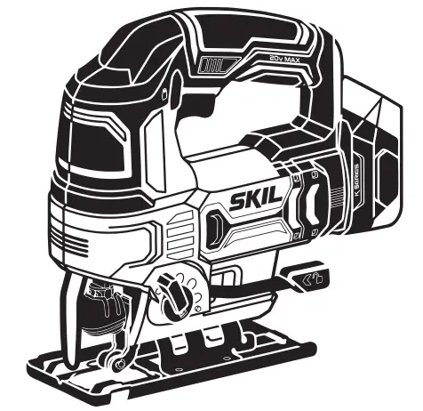 SKIL JS820301 20V 7 8 Inch Stroke Length Orbital Jigsaw