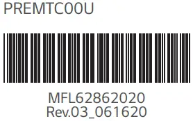 LG PREMTC00U Simple Remote Controller Wired - Bar Code