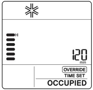 LG PREMTC00U Simple Remote Controller Wired - Setting the override time