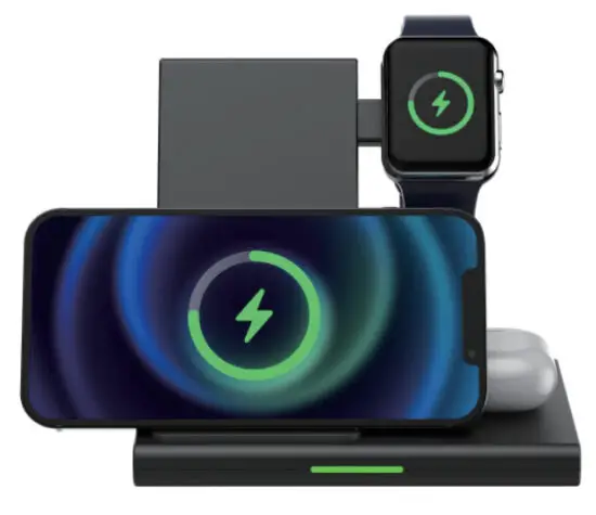 Shen Zhen Gtl Technology G603 3 In 1 Fast Wireless Charger - Connect external power supply to power on 2