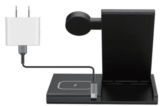 Shen Zhen Gtl Technology G603 3 In 1 Fast Wireless Charger - Connect external power supply to power on