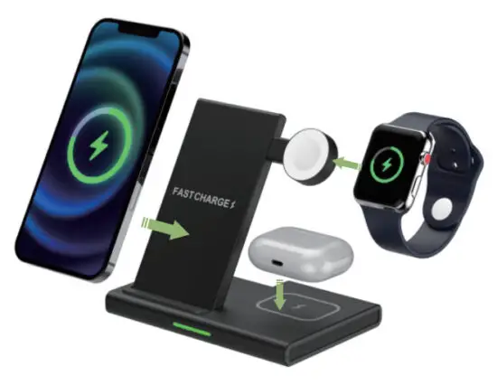 Shen Zhen Gtl Technology G603 3 In 1 Fast Wireless Charger - Steps for Usage