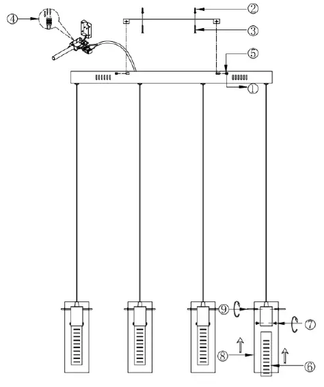 Obelisk Led Bar Pendant 2
