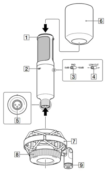 SONY C-100 Condenser Microphone Instruction - Fig
