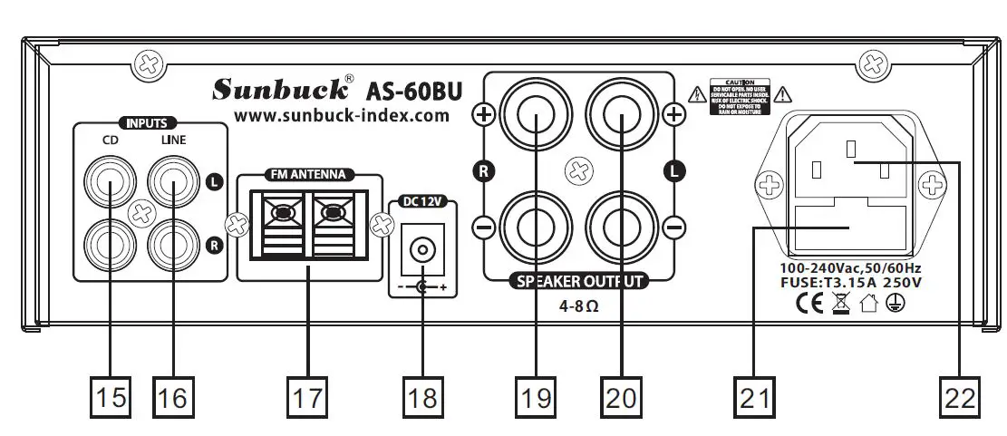 Sunbuck AS60BU Stereo Digital Power Amplifier-fig2