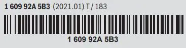BOSCH GST 8000 E Professional Electric Jig Saw Instruction Manual - Bar Code