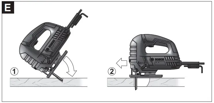 BOSCH GST 8000 E Professional Electric Jig Saw Instruction Manual - Fig E