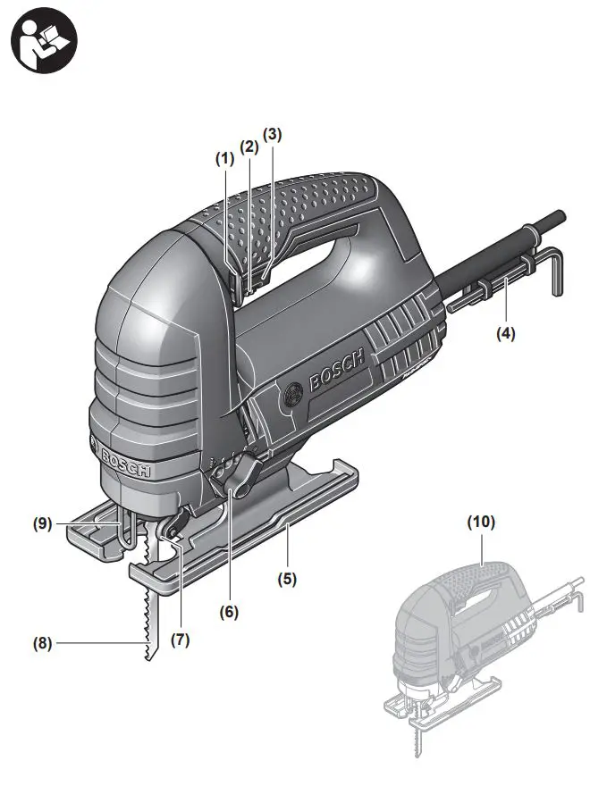 BOSCH GST 8000 E Professional Electric Jig Saw Instruction Manual - Product Overview