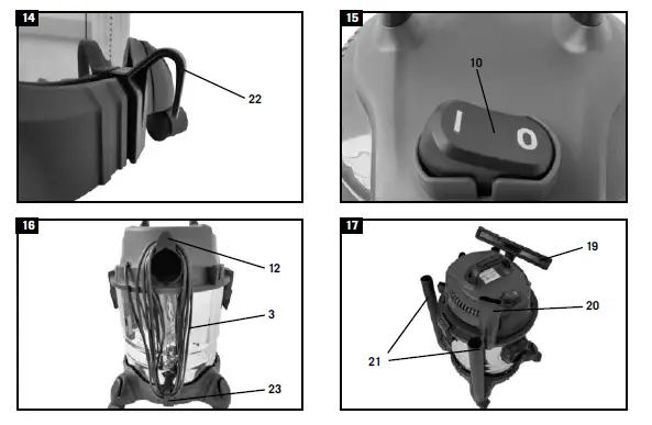 scheppach ASP20-ES Wet and Dry Vacuum Cleaner- fig 5