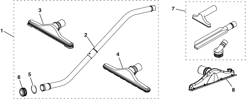 TENNANT V-BP-6B Commercial 36v Battery Backpack Vacuum Cleaner - BASE TOOL KIT