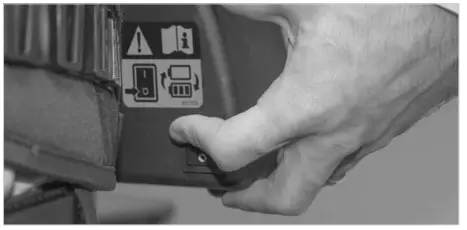 TENNANT V-BP-6B Commercial 36v Battery Backpack Vacuum Cleaner - Press the on