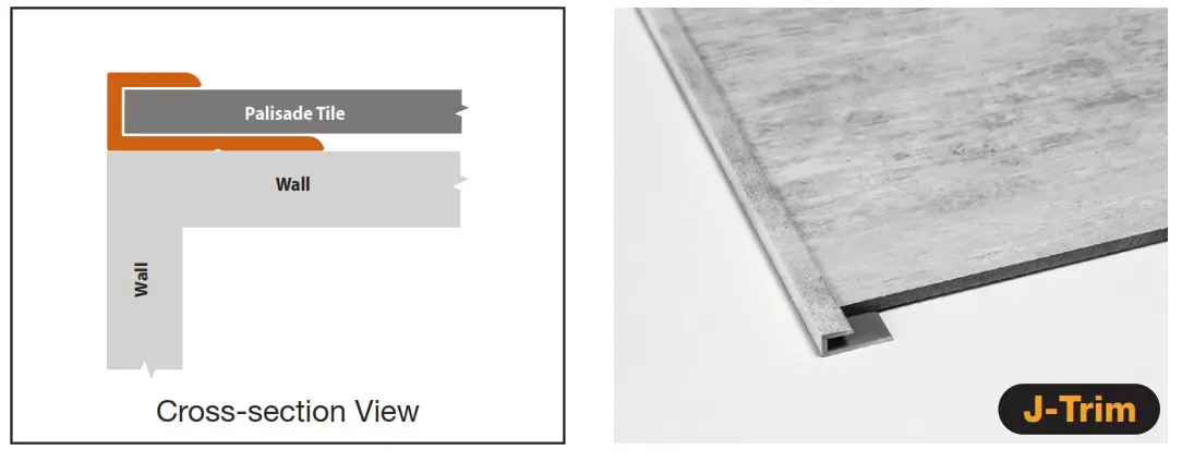 PALISADE Waterproof Grount-Free Wall Tiles Inside Corner Trim