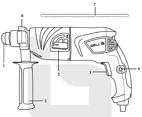 Ibell RH20-25 ROTARY HAMMER 20MM fig 1