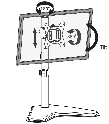 HUANUO Monitor Stand - Secure the Support Pillar 10
