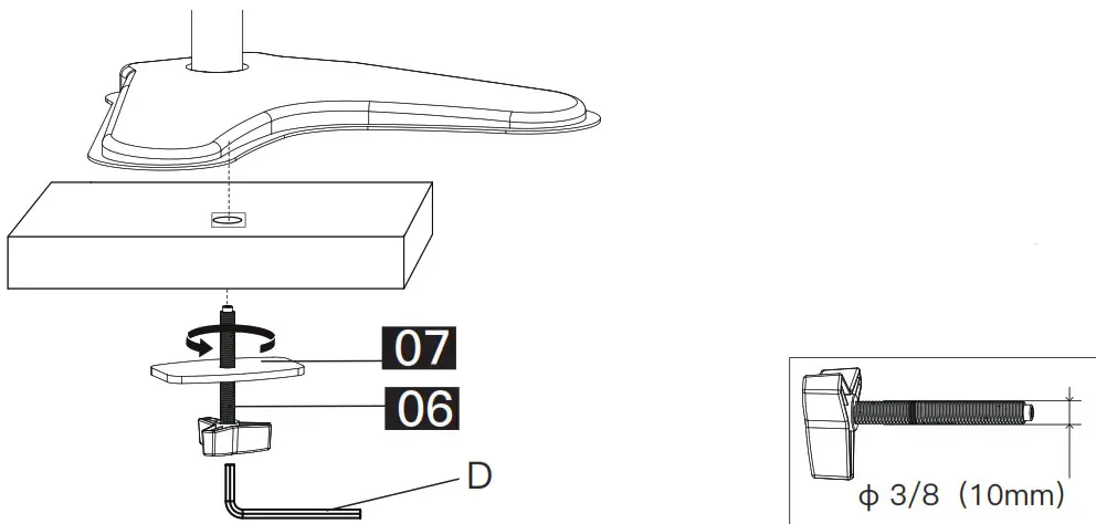 HUANUO Monitor Stand - Secure the Support Pillar 2