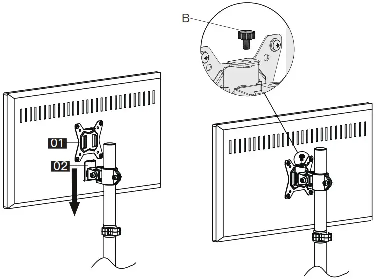 HUANUO Monitor Stand - Secure the Support Pillar 8
