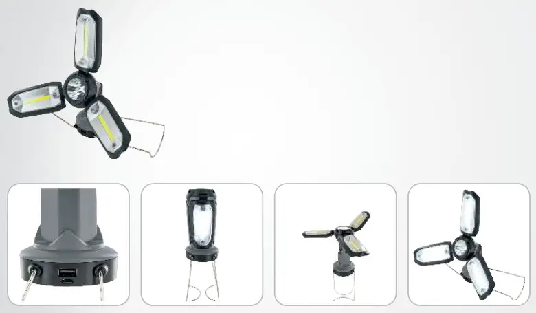 SCHWAIGER CALED300 531 2 in1 LED Camping light with Power Bank - Fig 1