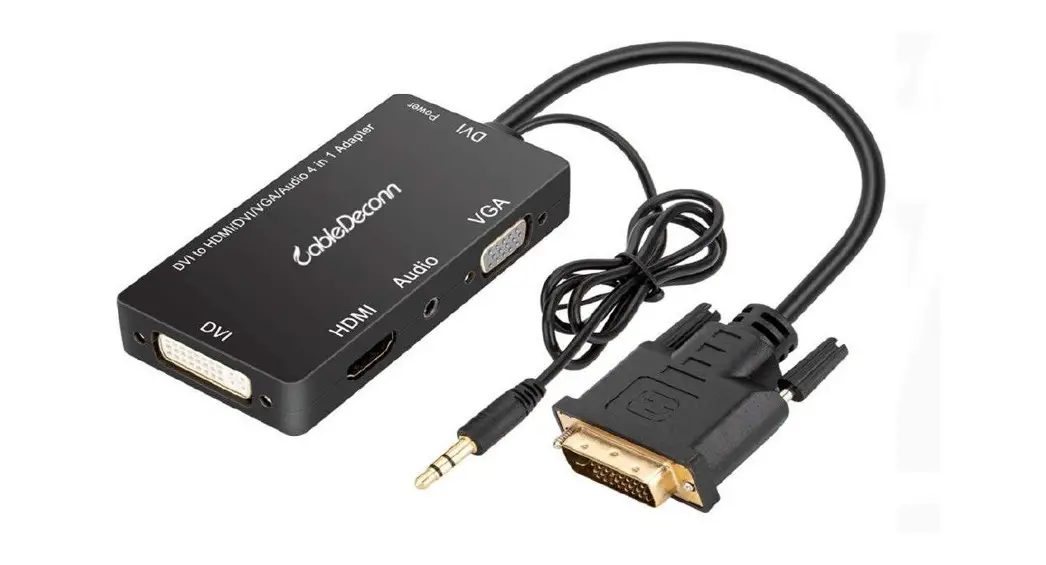 Cabledeconn Vga 15 Pin To Vga Hdmi Dvi 3in1 Adapter For Desktop Laptop User Manual