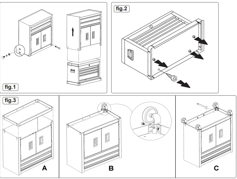 SEALEY AP2200BB.V2 SERIES 6 DRAWER TOPCHEST lamp ROLLCAB COMBINATION - fig 1