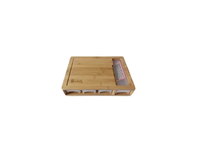 Shaq 670-0005 Bamboo Cutting Board With Food Storage Containers And Grater Attachments User Manual Shaq 670-0005 Bamboo Cutting Board With Food Storage Containers And Grater Attachments User Manual
