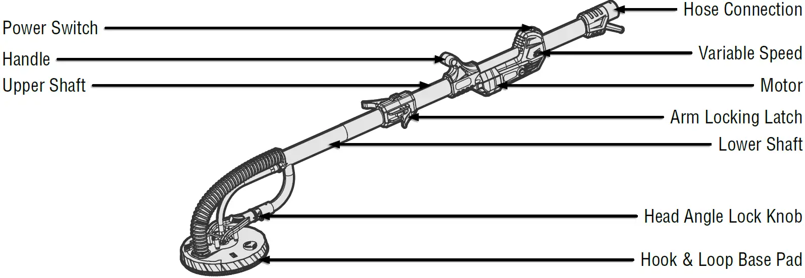 WEN DW6395 Variable Speed 6.3-Amp Drywall Sander 06